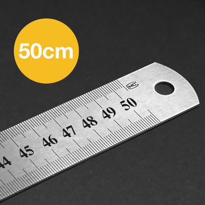1kom 15cm/20cm/30cm/50cm dvostrana skala od nehrđajućeg čelika ravno ravnalo alat za mjerenje školski uredski pribor 0.5mm/0.7mm