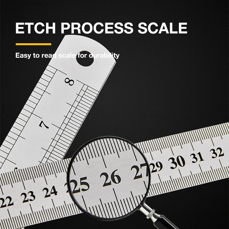 1kom 15cm/20cm/30cm/50cm dvostrana skala od nehrđajućeg čelika ravno ravnalo alat za mjerenje školski uredski pribor 0.5mm/0.7mm