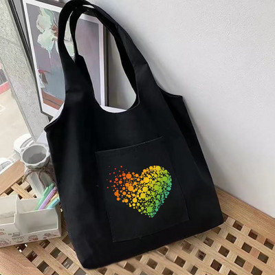 Ženske torbe za kupovinu Ležerna platnena torba za prsluk za putovanje na posao i posao Torba za odmor Od pamučne tkanine Ručne torbe za trgovinu namirnicama Tote Book Školska torba