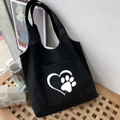 Ženske torbe za kupovinu Ležerna platnena torba za prsluk za putovanje na posao i posao Torba za odmor Od pamučne tkanine Ručne torbe za trgovinu namirnicama Tote Book Školska torba