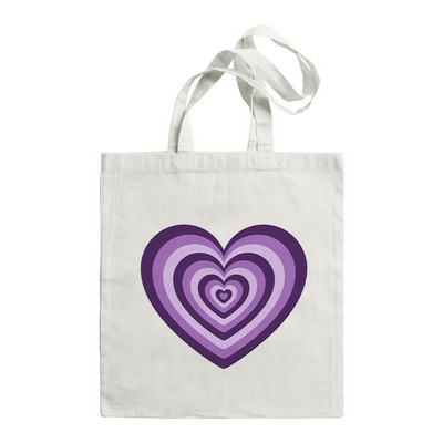 Liela soma pirkumu soma Purpursarkana sirds Japan Vintage Sweet Anime Print Y2k kanvas soma Ikdienas lielas ietilpības sieviešu plecu soma