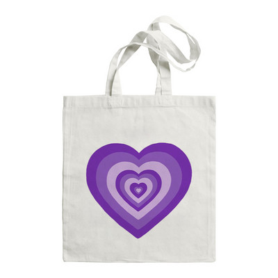 Liela soma pirkumu soma Purpursarkana sirds Japan Vintage Sweet Anime Print Y2k kanvas soma Ikdienas lielas ietilpības sieviešu plecu soma