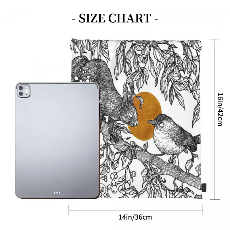 Šumski prijatelji - Vjeverica i konopac Torbe Ruksaci Torba Torba za muškarce Torbe za žene Ruksak Torba za pohranu