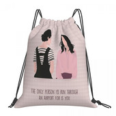 Fleabag 2 τσάντες με κορδόνια Σακίδια πλάτης Παιδική τσάντα Kawaii Τσάντα Σχολική τσάντα Ανδρική Σχολική τσάντα