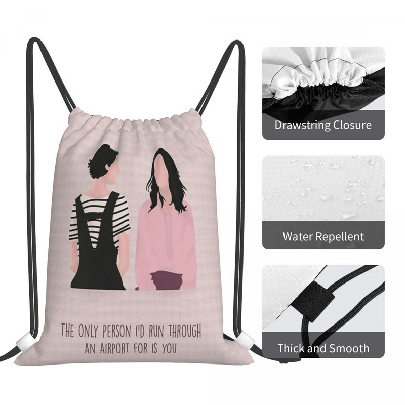 Fleabag 2 τσάντες με κορδόνια Σακίδια πλάτης Παιδική τσάντα Kawaii Τσάντα Σχολική τσάντα Ανδρική Σχολική τσάντα
