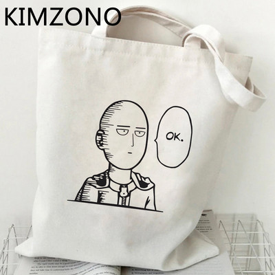 One Punch Man Mob Psycho 100 Anime torba za kupovinu pamučna torba od jute kupac višekratna torba za recikliranje torba za višekratnu upotrebu sacola