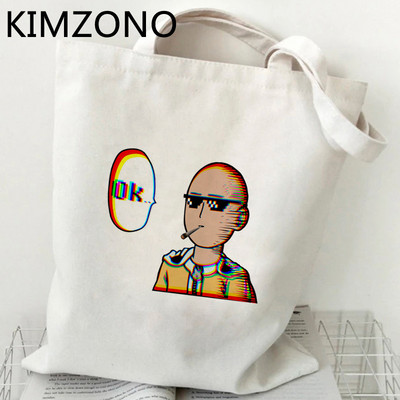 One Punch Man Mob Psycho 100 Anime τσάντα για ψώνια βαμβακερή τσάντα γιούτας shopper επαναχρησιμοποιήσιμη τσάντα ανακύκλωσης ύφασμα επαναχρησιμοποιούμενη σακούλα