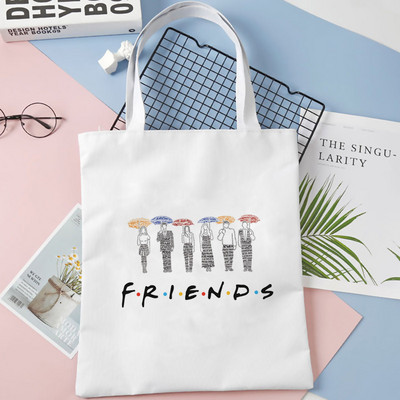 Friends Tv Pattern Print Torba Tote Bag Torba na rame Cartoon Harajuku platnene torbe velikog kapaciteta Studentska torba Bolsas