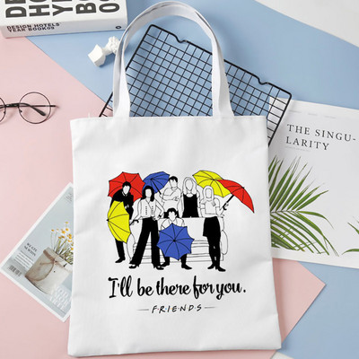 Friends Tv Pattern Print Torba Tote Bag Torba na rame Cartoon Harajuku platnene torbe velikog kapaciteta Studentska torba Bolsas