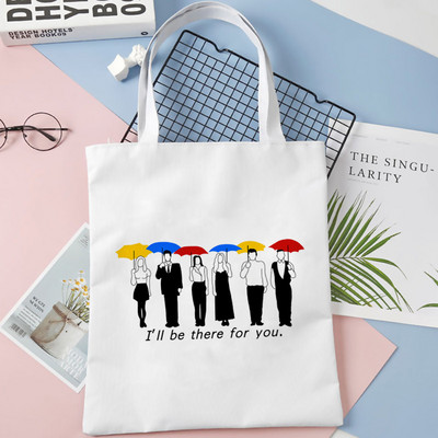 Friends Tv Pattern Print Torba Tote Bag Torba na rame Cartoon Harajuku platnene torbe velikog kapaciteta Studentska torba Bolsas