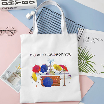 Friends Tv Pattern Print Torba Tote Bag Torba na rame Cartoon Harajuku platnene torbe velikog kapaciteta Studentska torba Bolsas