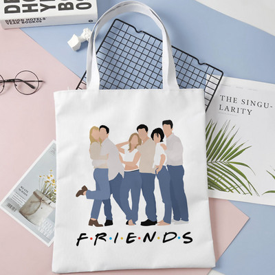 Friends Tv Pattern Print Torba Tote Bag Torba na rame Cartoon Harajuku platnene torbe velikog kapaciteta Studentska torba Bolsas