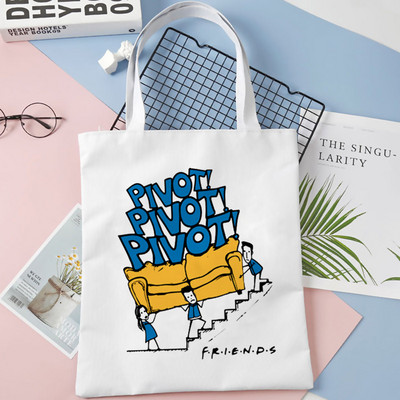 Friends Tv Pattern Print Torba Tote Bag Torba na rame Cartoon Harajuku platnene torbe velikog kapaciteta Studentska torba Bolsas