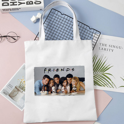 Friends Tv Pattern Print Torba Tote Bag Torba na rame Cartoon Harajuku platnene torbe velikog kapaciteta Studentska torba Bolsas