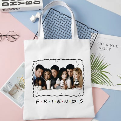 Friends Tv Pattern Print Torba Tote Bag Torba na rame Cartoon Harajuku platnene torbe velikog kapaciteta Studentska torba Bolsas