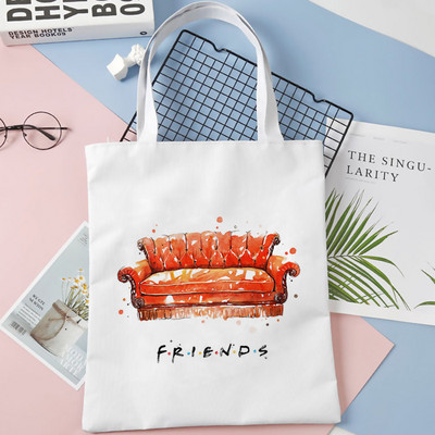 Friends Tv Pattern Print Torba Tote Bag Torba na rame Cartoon Harajuku platnene torbe velikog kapaciteta Studentska torba Bolsas