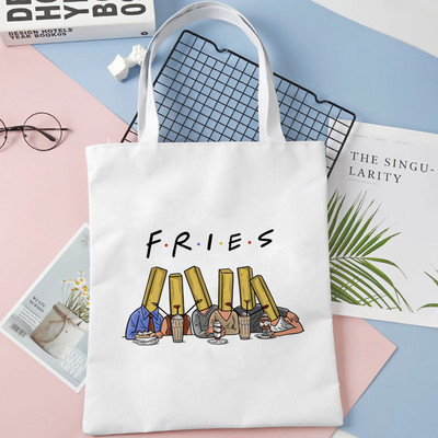 Friends Tv Pattern Print Torba Tote Bag Torba na rame Cartoon Harajuku platnene torbe velikog kapaciteta Studentska torba Bolsas