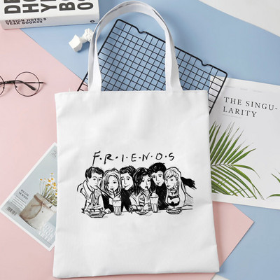 Friends Tv Pattern Print Torba Tote Bag Torba na rame Cartoon Harajuku platnene torbe velikog kapaciteta Studentska torba Bolsas