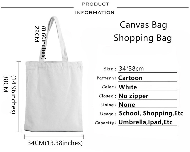 Friends Tv Pattern Print Torba Tote Bag Torba na rame Cartoon Harajuku platnene torbe velikog kapaciteta Studentska torba Bolsas