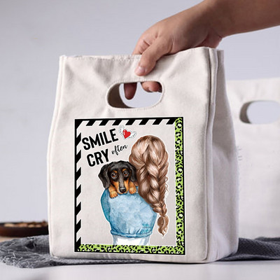 Ekologinis drobės izoliacinis priešpiečių krepšys Nešiojami pietų krepšiai priešpiečių izoliacija studentams, vaikams, nešiojantiems izoliuotus maišelius Sandėliavimo įvairios prekės Krepšiai