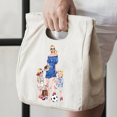 Ekologinis drobės izoliacinis priešpiečių krepšys Nešiojami pietų krepšiai priešpiečių izoliacija studentams, vaikams, nešiojantiems izoliuotus maišelius Sandėliavimo įvairios prekės Krepšiai