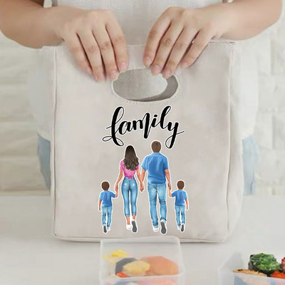 Ekologinis drobės izoliacinis priešpiečių krepšys Nešiojami pietų krepšiai priešpiečių izoliacija studentams, vaikams, nešiojantiems izoliuotus maišelius Sandėliavimo įvairios prekės Krepšiai