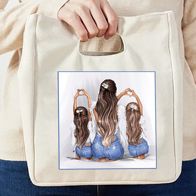 Ekologinis drobės izoliacinis priešpiečių krepšys Nešiojami pietų krepšiai priešpiečių izoliacija studentams, vaikams, nešiojantiems izoliuotus maišelius Sandėliavimo įvairios prekės Krepšiai