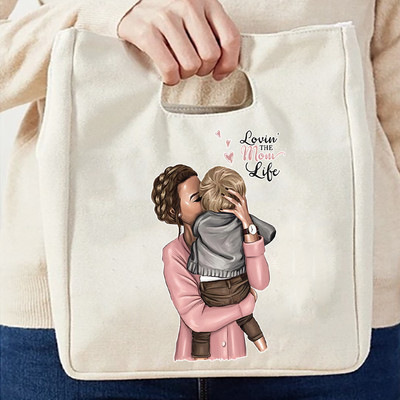 Ekologinis drobės izoliacinis priešpiečių krepšys Nešiojami pietų krepšiai priešpiečių izoliacija studentams, vaikams, nešiojantiems izoliuotus maišelius Sandėliavimo įvairios prekės Krepšiai