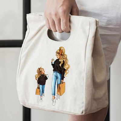 Ekologinis drobės izoliacinis priešpiečių krepšys Nešiojami pietų krepšiai priešpiečių izoliacija studentams, vaikams, nešiojantiems izoliuotus maišelius Sandėliavimo įvairios prekės Krepšiai