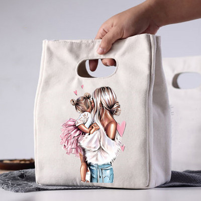 Ekologinis drobės izoliacinis priešpiečių krepšys Nešiojami pietų krepšiai priešpiečių izoliacija studentams, vaikams, nešiojantiems izoliuotus maišelius Sandėliavimo įvairios prekės Krepšiai