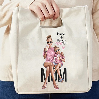 Ekologinis drobės izoliacinis priešpiečių krepšys Nešiojami pietų krepšiai priešpiečių izoliacija studentams, vaikams, nešiojantiems izoliuotus maišelius Sandėliavimo įvairios prekės Krepšiai