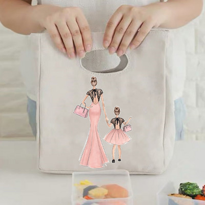 Ekologinis drobės izoliacinis priešpiečių krepšys Nešiojami pietų krepšiai priešpiečių izoliacija studentams, vaikams, nešiojantiems izoliuotus maišelius Sandėliavimo įvairios prekės Krepšiai