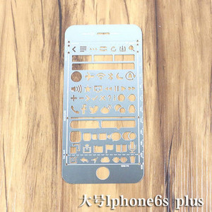 Višenamjensko šuplje ravnalo od nehrđajućeg čelika mačka Šablone za crtanje geometrijskih figura Metalno ravnalo Diy Alat Predložak dnevnika