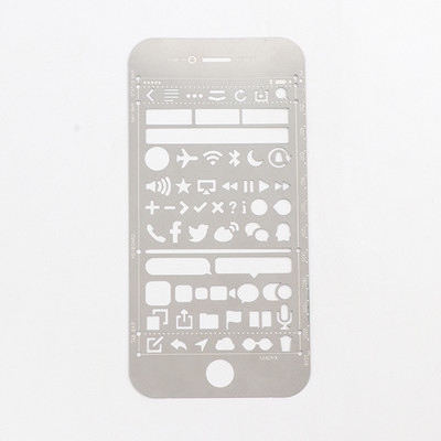 Višenamjensko šuplje ravnalo od nehrđajućeg čelika mačka Šablone za crtanje geometrijskih figura Metalno ravnalo Diy Alat Predložak dnevnika