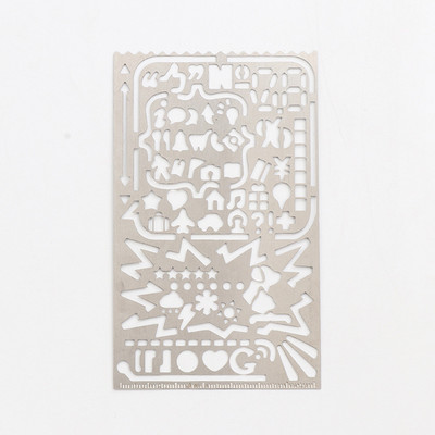 Višenamjensko šuplje ravnalo od nehrđajućeg čelika mačka Šablone za crtanje geometrijskih figura Metalno ravnalo Diy Alat Predložak dnevnika