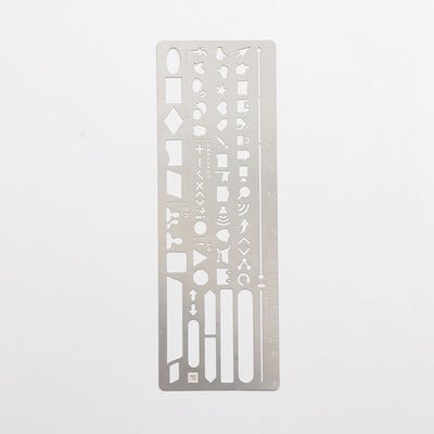 Višenamjensko šuplje ravnalo od nehrđajućeg čelika mačka Šablone za crtanje geometrijskih figura Metalno ravnalo Diy Alat Predložak dnevnika