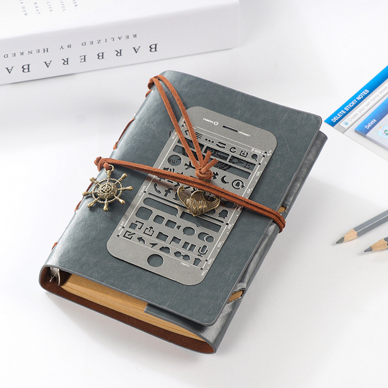 Višenamjensko šuplje ravnalo od nehrđajućeg čelika mačka Šablone za crtanje geometrijskih figura Metalno ravnalo Diy Alat Predložak dnevnika