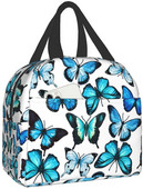Torba za ručak s plavim leptirom, višekratna kutija za ručak, vodootporna ženska torba za ručak za uredski rad, škola, piknik, plaža