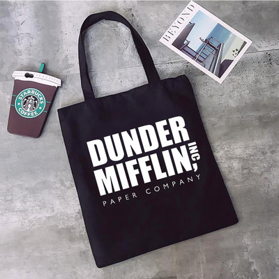 η τηλεοπτική εκπομπή του Office Dunder Mifflin Paper Company τσάντα για ψώνια ανακύκλωση τσάντα οικολογικά καμβά τσάντα μπόλσα τσάντα από γιούτα reciclaje tote cabas