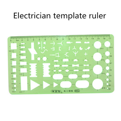Plastično ravnalo više oblika Predložak za crtanje Ovalni geometrijski predložak Ravnalo s uzorkom krivulje Uredski pribor