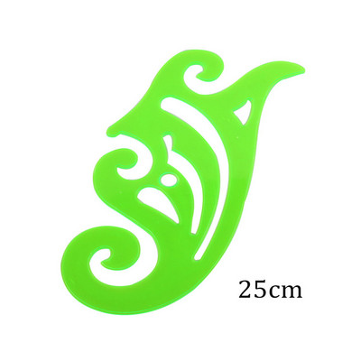 Plastično ravnalo više oblika Predložak za crtanje Ovalni geometrijski predložak Ravnalo s uzorkom krivulje Uredski pribor