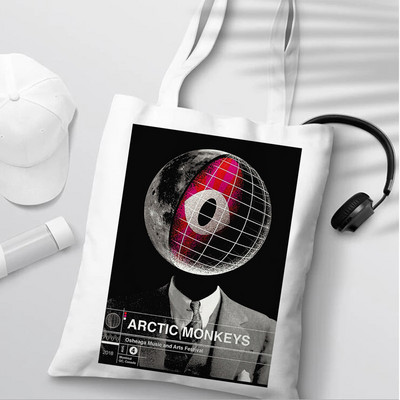 Arctic Monkeys iepirkumu soma atkārtoti lietojama rokassomiņa bolsas de tela bolso soma string atkārtoti lietojama cabas