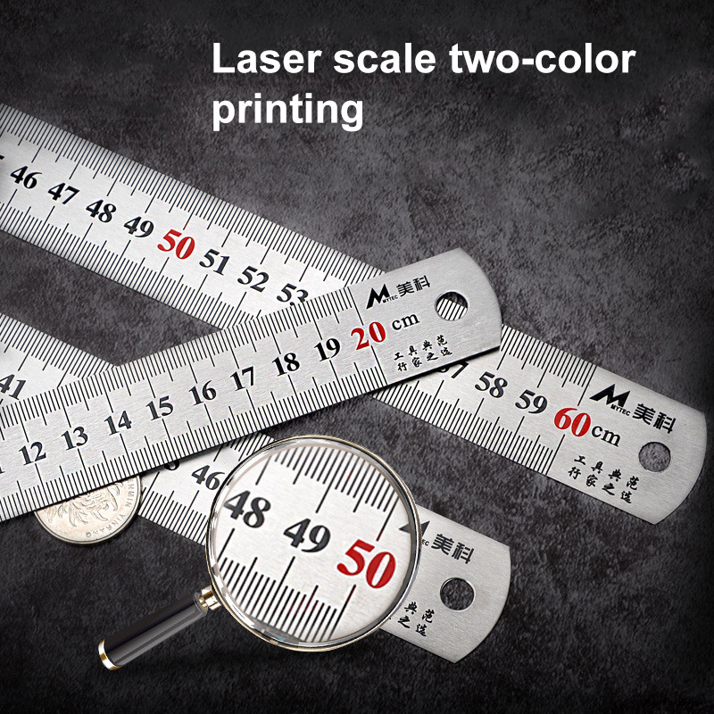 15/20/30/50 cm nerūdijančio plieno dvipusės tiesios liniuotės centimetro colio mastelio liniuote matavimo įrankis Mokykliniai priedai