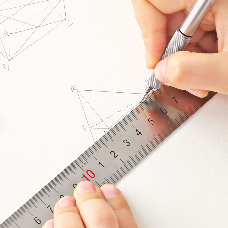 Deli Metalno ravnalo Srebrna 15/20/30cm ravna ravnala od nehrđajućeg čelika Funkcionalni alat za mapiranje Školski uredski pribor za crtanje