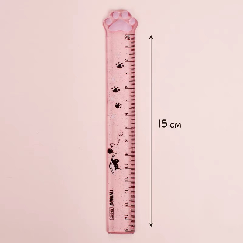 Roztomilé plastové rovné pravítka s mačacími labkami, pravítka Kawaii pre mačiatka, zábavný darček pre kreslenie, kórejský úrad, škola, meranie, kreslenie, cena pre študentov