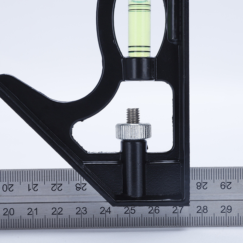 300 mm Isprobajte kvadratni set Precizni mjerni alat od nehrđajućeg čelika Kombinacija kvadratnog pravokutnog stolarskog stolarskog kutnog nivelira