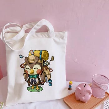 Animal Crossing Cute Shoulder Canvas Canvas Τσάντες Harajuku Μεγάλης χωρητικότητας Messenger Γυναικείες τσάντες Kawaii Εκτύπωση αστείες τσάντες αγορών