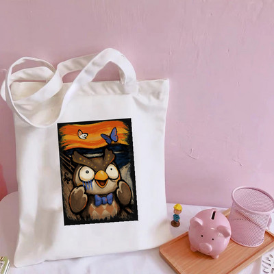 Animal Crossing Slatke platnene torbe na rame Harajuku Messenger ženske torbe velikog kapaciteta Kawaii torbe Smiješna torba za kupnju sa crtanim printom