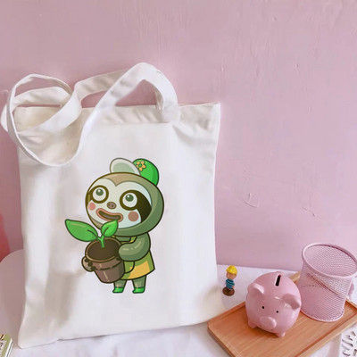 Animal Crossing Slatke platnene torbe na rame Harajuku Messenger ženske torbe velikog kapaciteta Kawaii torbe Smiješna torba za kupnju sa crtanim printom