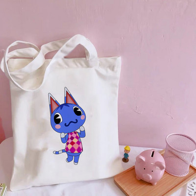 Animal Crossing Slatke platnene torbe na rame Harajuku Messenger ženske torbe velikog kapaciteta Kawaii torbe Smiješna torba za kupnju sa crtanim printom